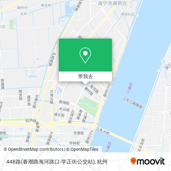 448路(春潮路海河路口-学正街公交站)地图