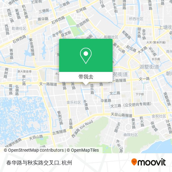 春华路与秋实路交叉口地图