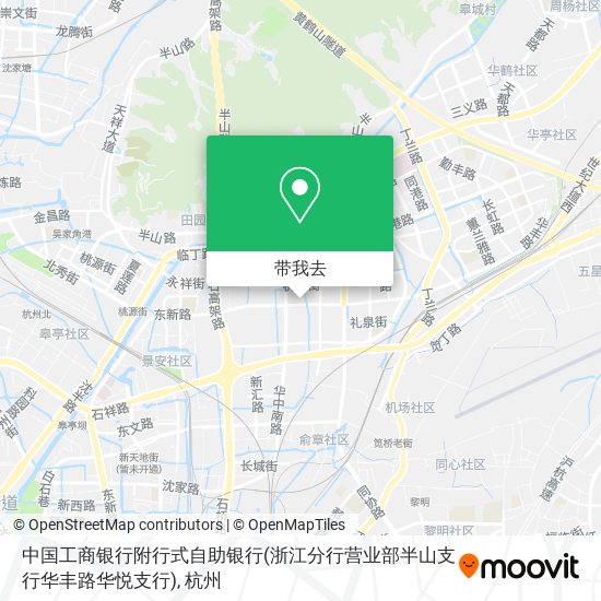 中国工商银行附行式自助银行(浙江分行营业部半山支行华丰路华悦支行)地图