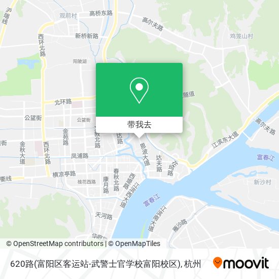 620路(富阳区客运站-武警士官学校富阳校区)地图
