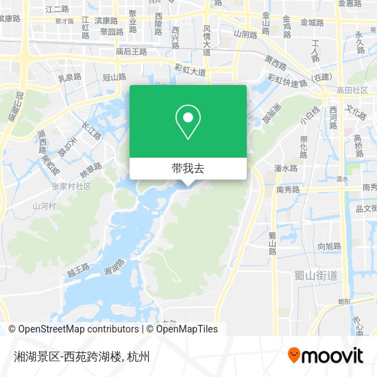 湘湖景区-西苑跨湖楼地图