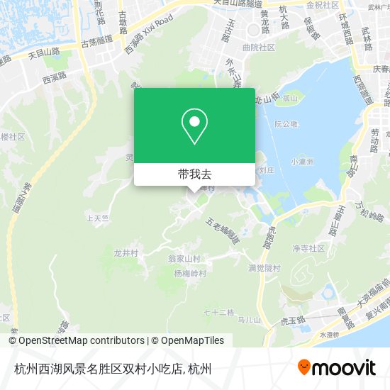 杭州西湖风景名胜区双村小吃店地图