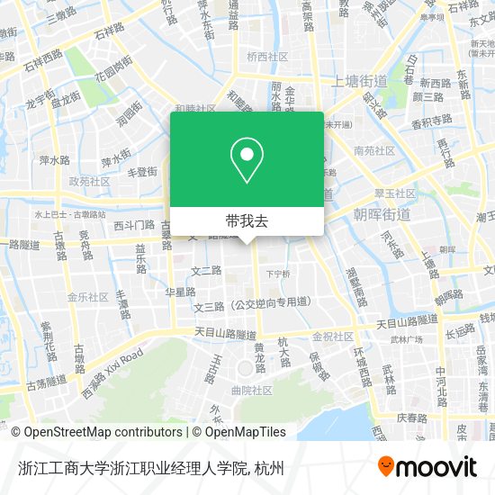 浙江工商大学浙江职业经理人学院地图