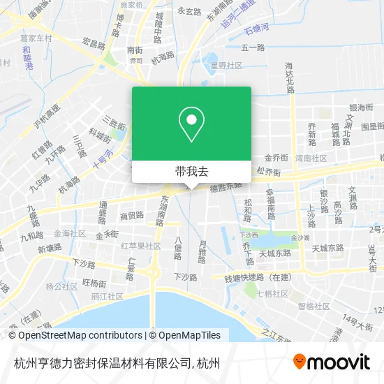 杭州亨德力密封保温材料有限公司地图