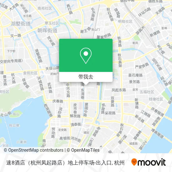 速8酒店（杭州凤起路店）地上停车场-出入口地图