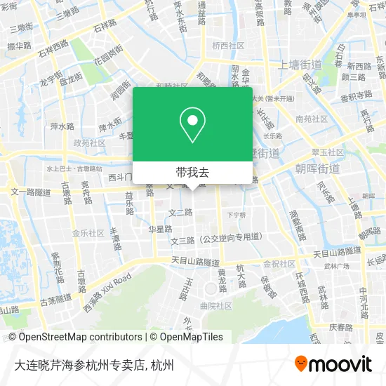 大连晓芹海参杭州专卖店地图