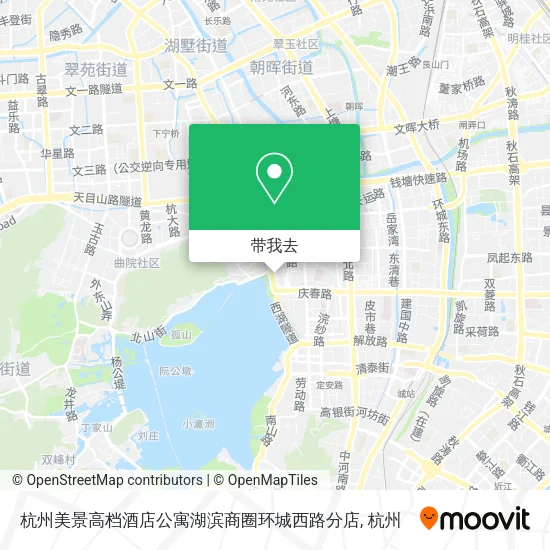杭州美景高档酒店公寓湖滨商圈环城西路分店地图