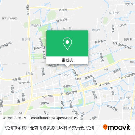 杭州市余杭区仓前街道灵源社区村民委员会地图