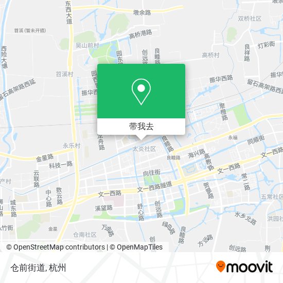 仓前街道地图