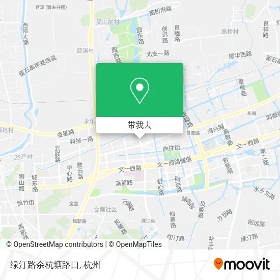 绿汀路余杭塘路口地图
