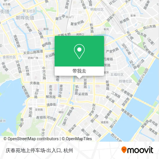 庆春苑地上停车场-出入口地图