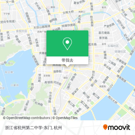 浙江省杭州第二中学-东门地图