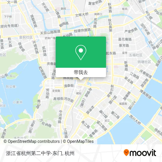 浙江省杭州第二中学-东门地图