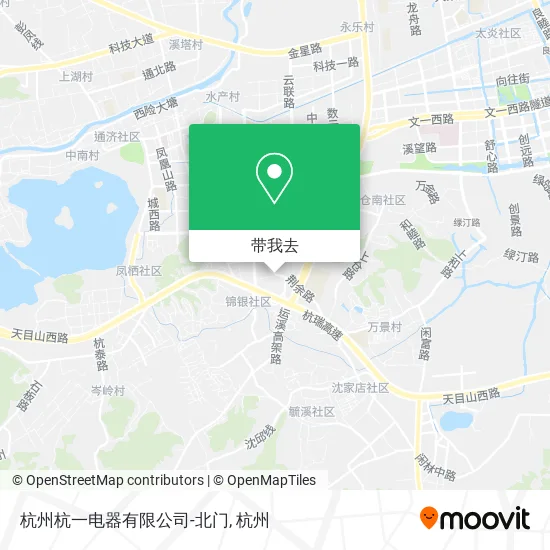 杭州杭一电器有限公司-北门地图