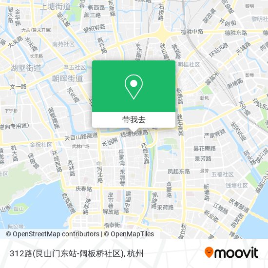 312路(艮山门东站-阔板桥社区)地图