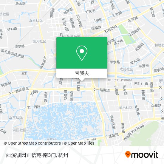 西溪诚园正信苑-南3门地图