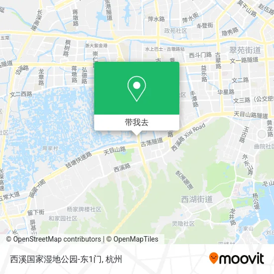 西溪国家湿地公园-东1门地图