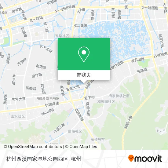 杭州西溪国家湿地公园西区地图