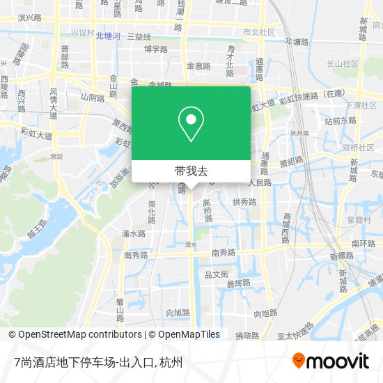 7尚酒店地下停车场-出入口地图