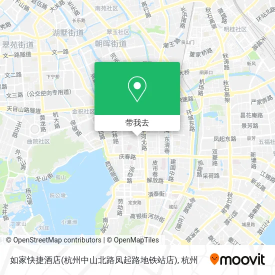 如家快捷酒店(杭州中山北路凤起路地铁站店)地图