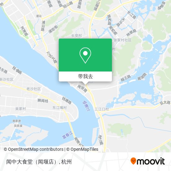 闻中大食堂（闻堰店）地图