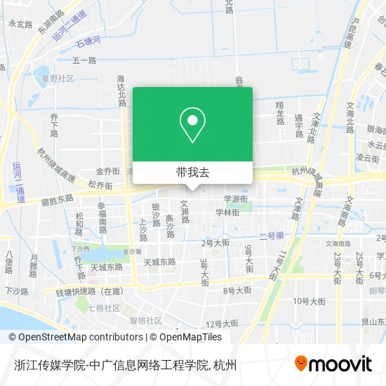 浙江传媒学院-中广信息网络工程学院地图