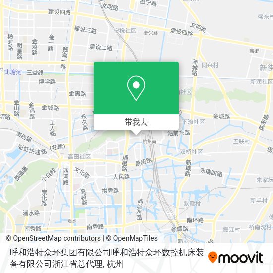 呼和浩特众环集团有限公司呼和浩特众环数控机床装备有限公司浙江省总代理地图