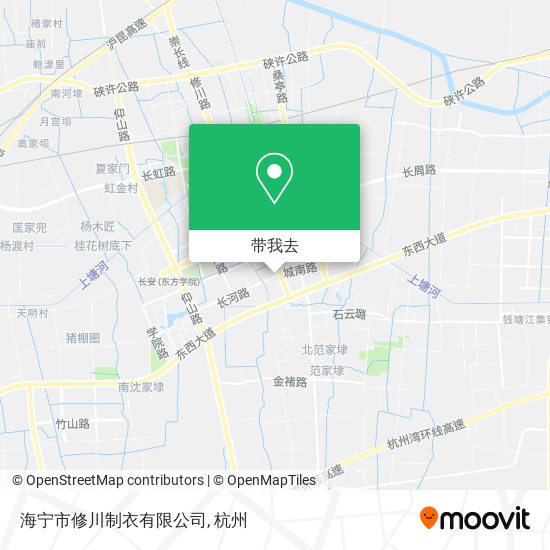 海宁市修川制衣有限公司地图