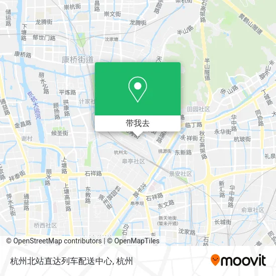 杭州北站直达列车配送中心地图