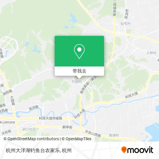 杭州大洋湖钓鱼台农家乐地图