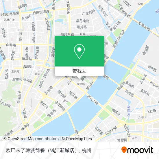 欧巴来了韩派简餐（钱江新城店）地图