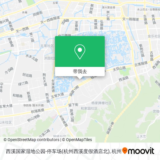 西溪国家湿地公园-停车场(杭州西溪度假酒店北)地图