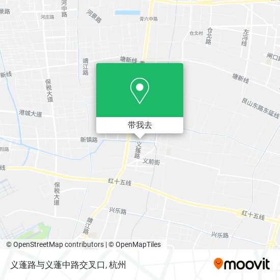 义蓬路与义蓬中路交叉口地图