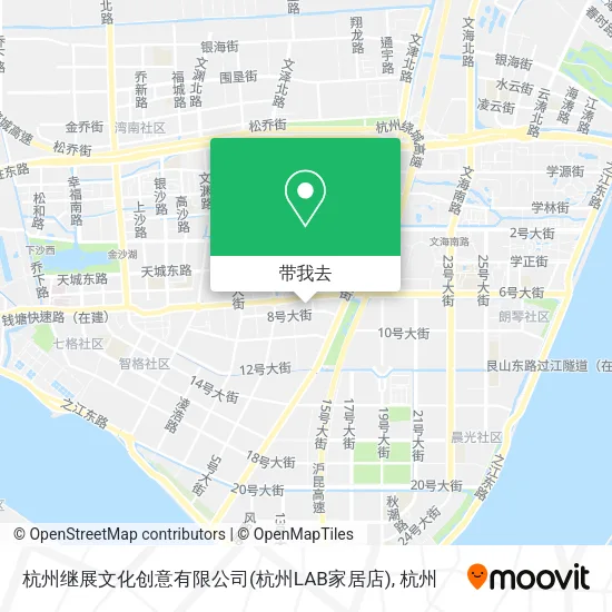 杭州继展文化创意有限公司(杭州LAB家居店)地图