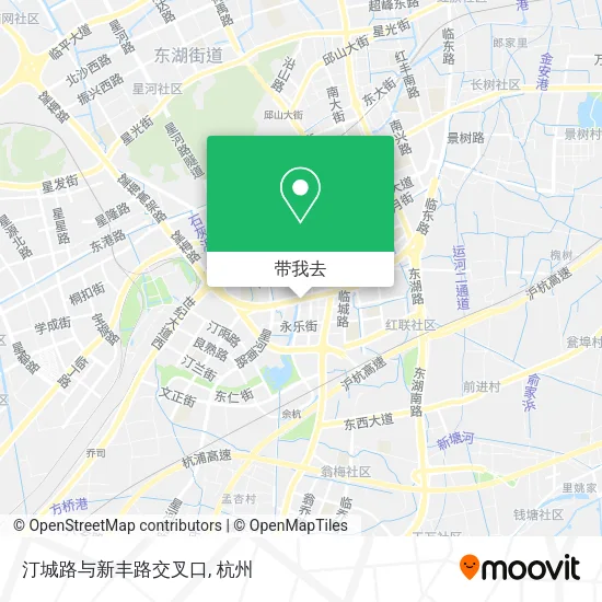 汀城路与新丰路交叉口地图