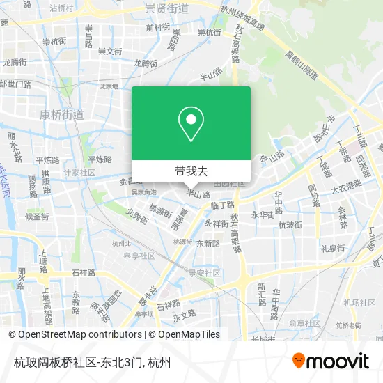 杭玻阔板桥社区-东北3门地图
