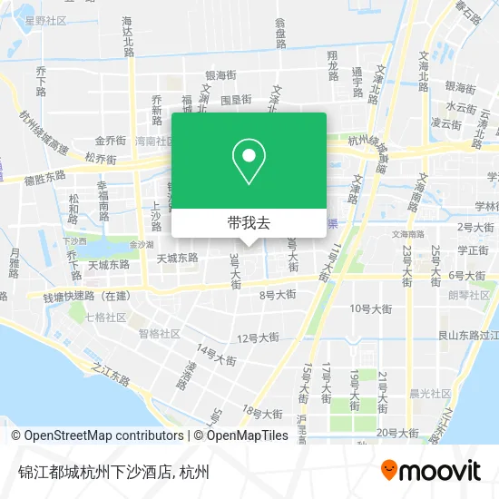 锦江都城杭州下沙酒店地图