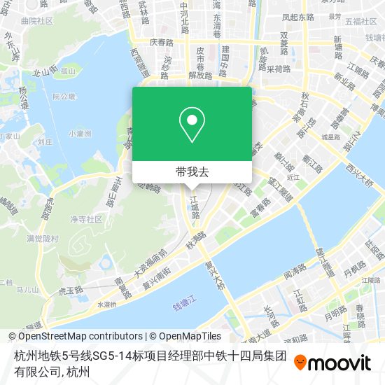 杭州地铁5号线SG5-14标项目经理部中铁十四局集团有限公司地图