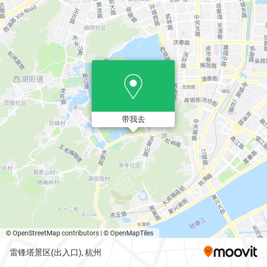 雷锋塔景区(出入口)地图