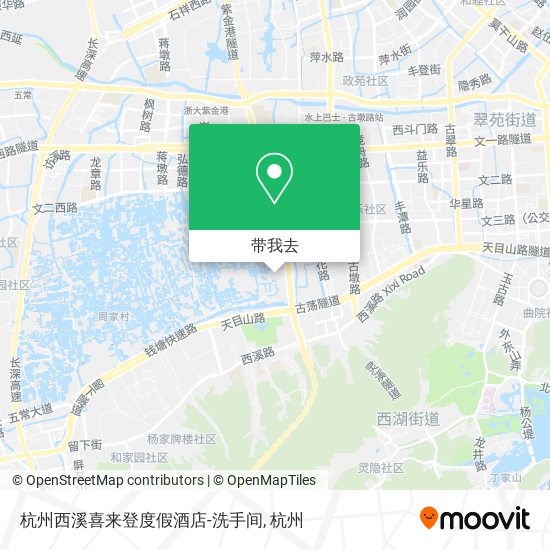 杭州西溪喜来登度假酒店-洗手间地图