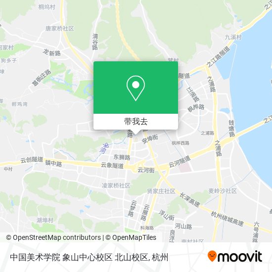 中国美术学院 象山中心校区 北山校区地图