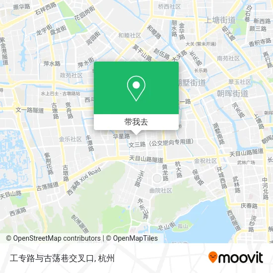 工专路与古荡巷交叉口地图
