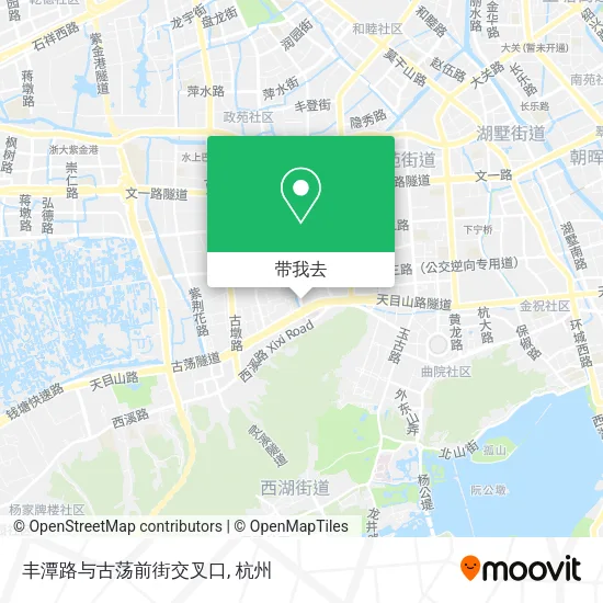 丰潭路与古荡前街交叉口地图