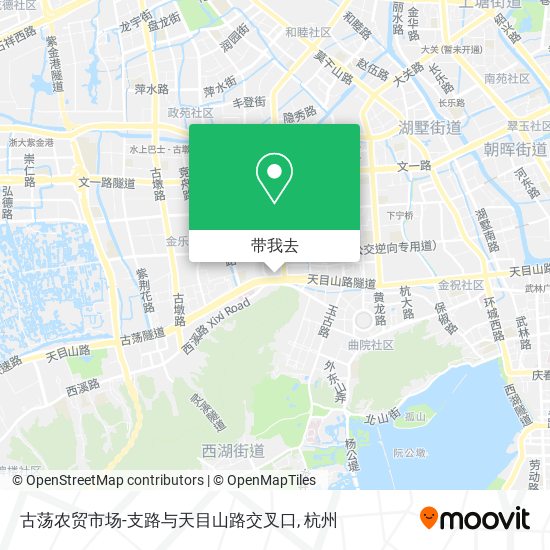 古荡农贸市场-支路与天目山路交叉口地图