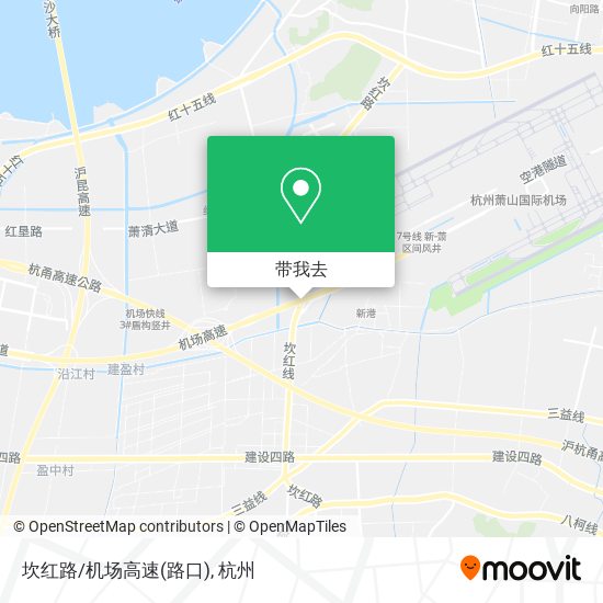 坎红路/机场高速(路口)地图