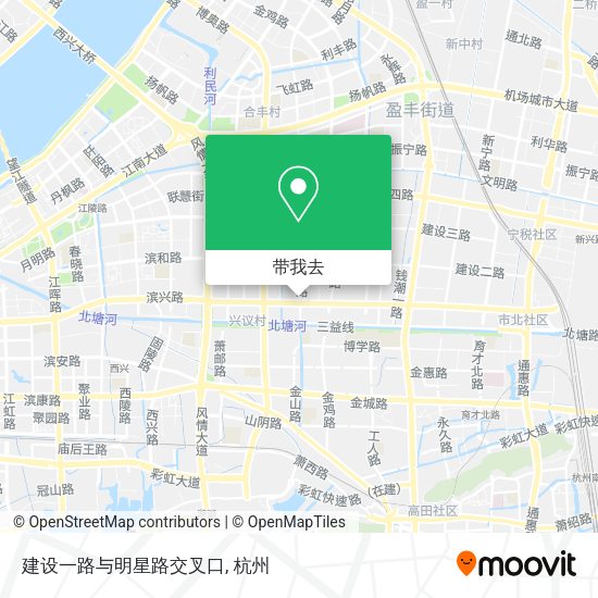 建设一路与明星路交叉口地图