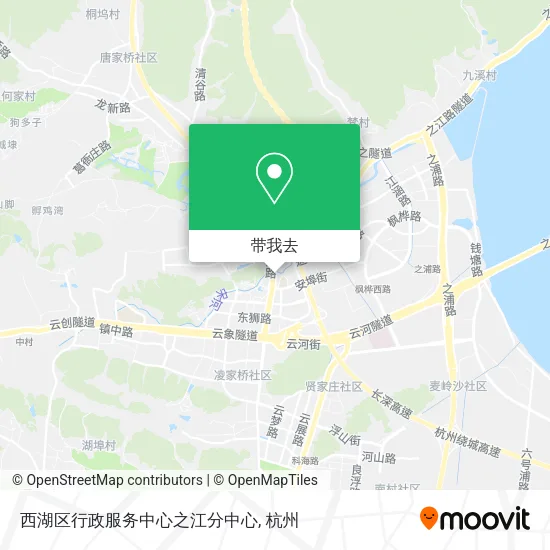 西湖区行政服务中心之江分中心地图