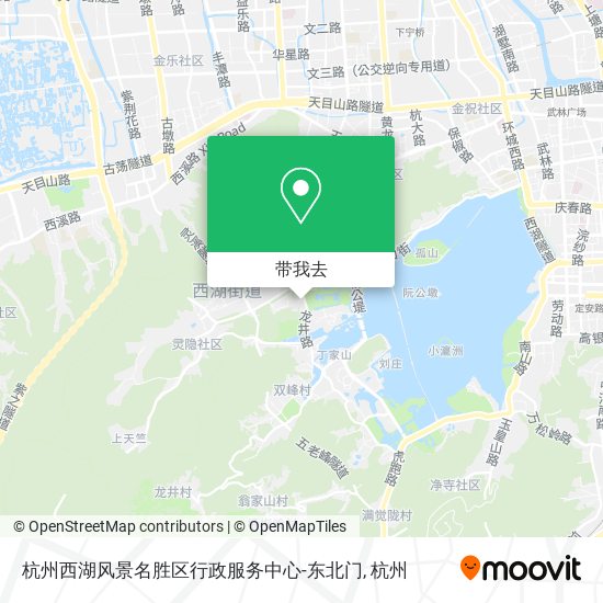 杭州西湖风景名胜区行政服务中心-东北门地图
