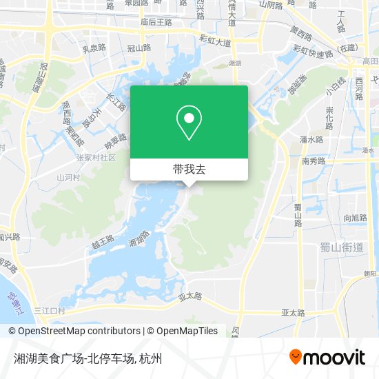 湘湖美食广场-北停车场地图