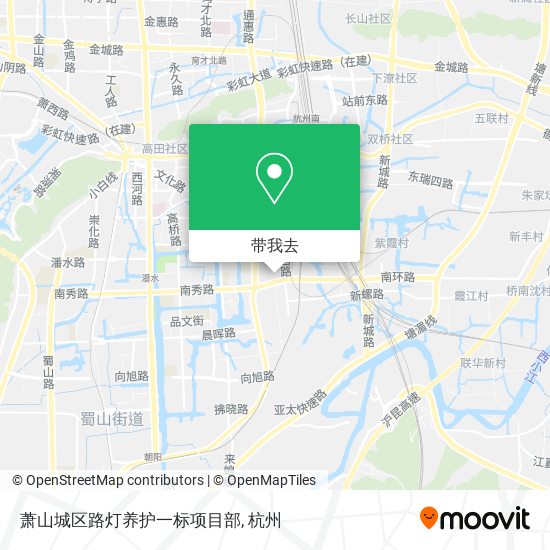 萧山城区路灯养护一标项目部地图
